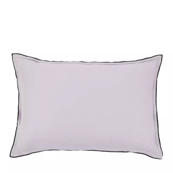 Coussin en lin lavé rose lilas 40×60