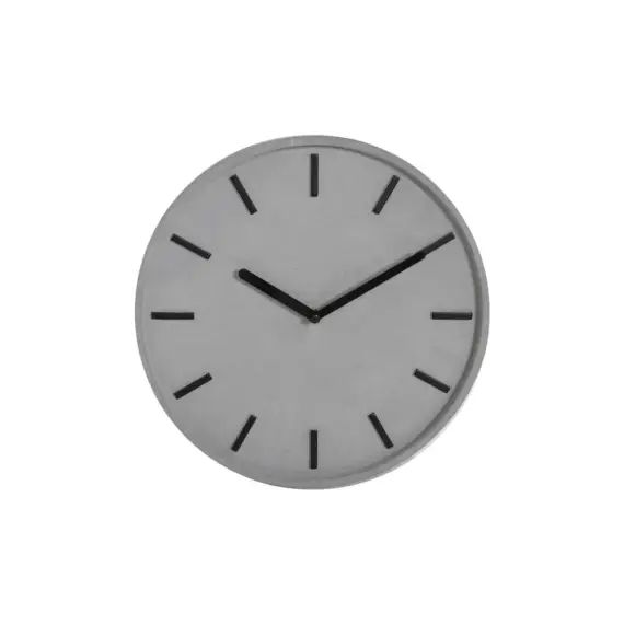 Horloge murale en ciment gris