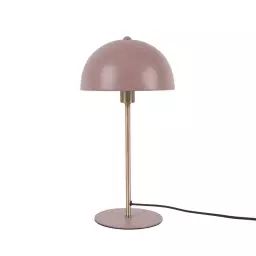 Bonnet – Lampe à poser champignon en métal – Couleur – Rose pastel