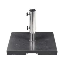 Pied de parasol carré en granit 45 x 45 cm noir