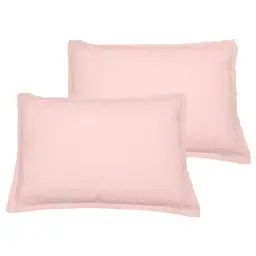 Lot de 2 taies d’oreiller en coton poudre 50×70 cm