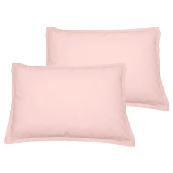 Lot de 2 taies d&rsquo;oreiller en coton  poudre 50×70 cm