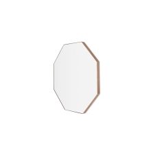 Arles, miroir octagonal, 80 x 80 cm, métal fini or rose brossé