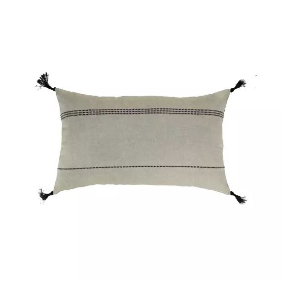 Housse de coussin coton  50×30 olive