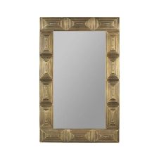 Miroir rectangle en bois 110x70cm or