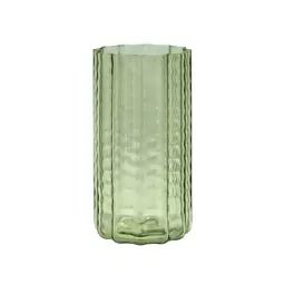 Vase Wave en Verre, Verre soufflé bouche – Couleur Vert – 15 x 15 x 28 cm – Designer Ruben Deriemaeker