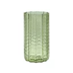 Vase Wave en Verre, Verre soufflé bouche – Couleur Vert – 15 x 15 x 28 cm – Designer Ruben Deriemaeker