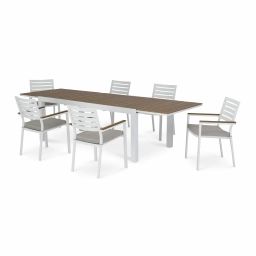 Ensemble table de jardin 300/200×100 cm et 6 chaises