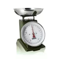 Balance de cuisine mécanique en inox kaki 5kg/20g