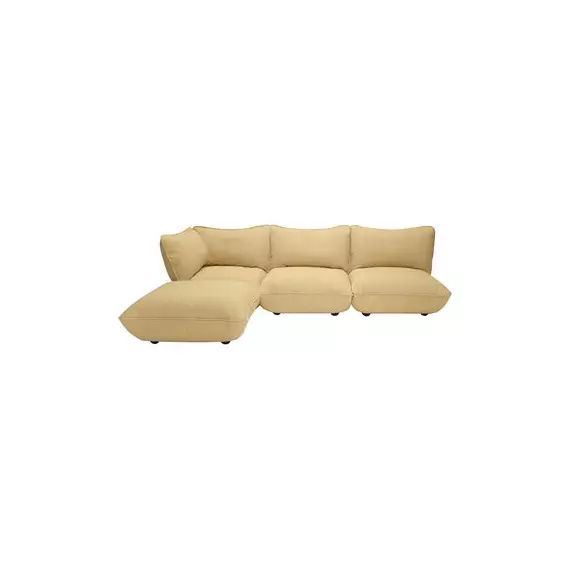Canapé 3 places ou + Sumo en Tissu, Mousse recyclée – Couleur Jaune – 301 x 207.5 x 90 cm