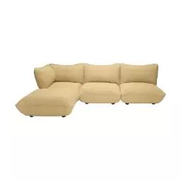 Canapé 3 places ou + Sumo en Tissu, Mousse recyclée – Couleur Jaune – 301 x 207.5 x 90 cm