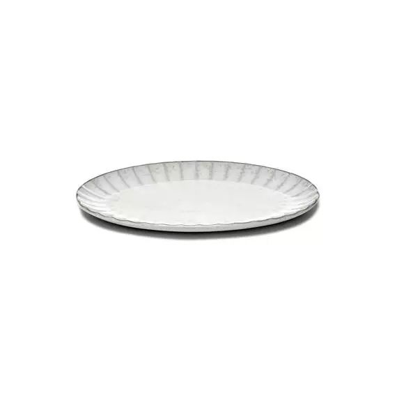 Assiette Inku en Céramique, Grès émaillé – Couleur Blanc – 20.33 x 20.33 x 1.7 cm – Designer Sergio Herman