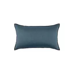 Housse de coussin 28×47 cm Bleu vert et bourdon noir