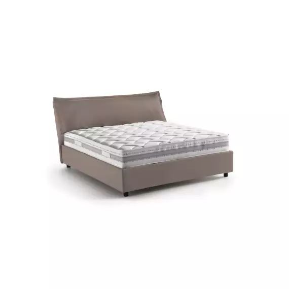 Lit coffre cm 120×190 en tissu marron