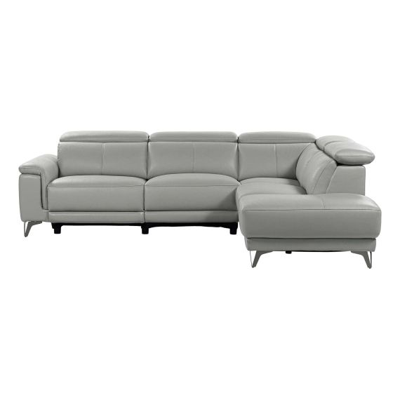 Canapé d’angle relax moderne électrique 4 places ROXANE coloris gris