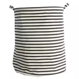 Panier à linge Corbeille à linge en Tissu, Polyester – Couleur Noir – 40 x 46 x 50 cm