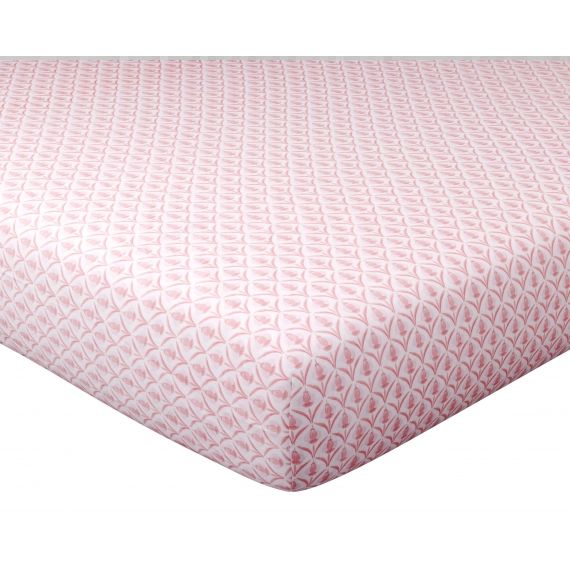 Drap-housse 160×200 en coton rose blush