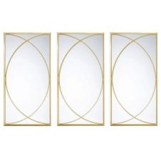 Miroirs en métal doré (x3) 60×120