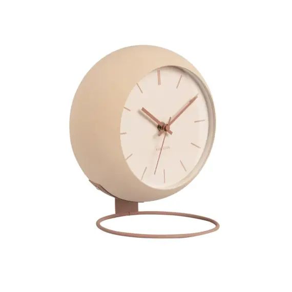 Horloge à poser globe métal nude