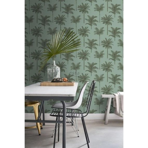 Papier peint intissé PARADISE palmier gris