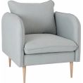 image de fauteuils scandinave Fauteuil rembourré mousse haute résilience tissu gris clair