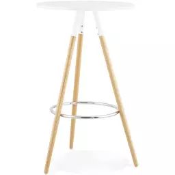 Table haute Bois Hêtre Blanc