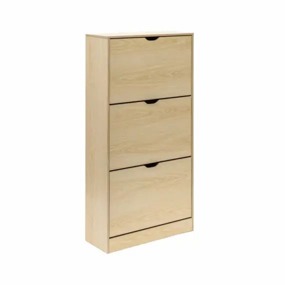 Meuble à chaussures 3 portes en MDF beige