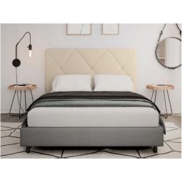 Tête de lit en tissu BAILA – Beige, Largeur – 140 cm – 145 et 165 x 10 x 112 cm – Usinestreet