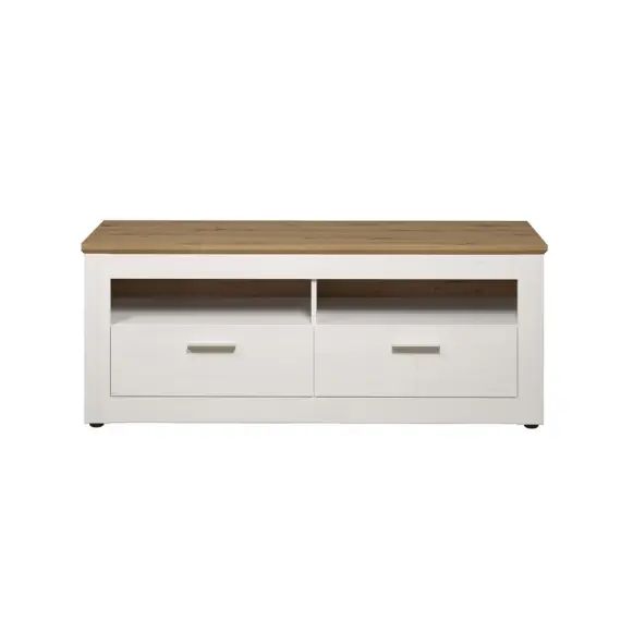 Meuble TV 2 tiroirs, 2 niches – L148 cm