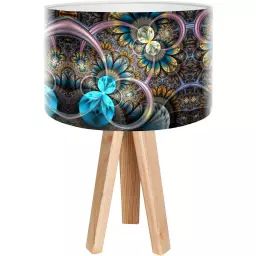 Lampe de chevet Bois Multicolore 30x30x45 cm