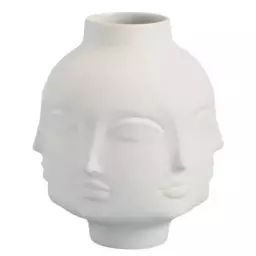 Vase Muse en Céramique, Porcelaine – Couleur Blanc – 18.17 x 18.17 x 21 cm – Designer