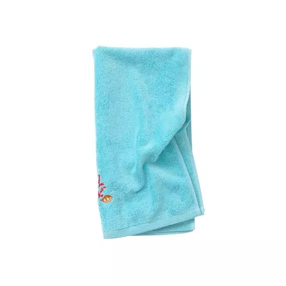 Drap de bain coton bleu