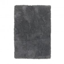 Tapis toucher laineux et extra-doux gris foncé 120×170