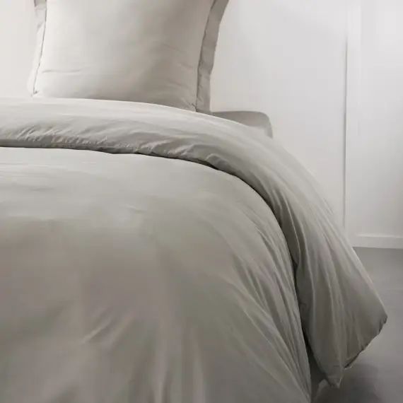 Housse de couette en Coton Beige 140×200 cm