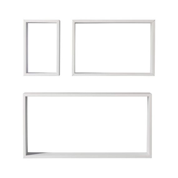 Etagère rectangle set de 3 MELIE Blanc