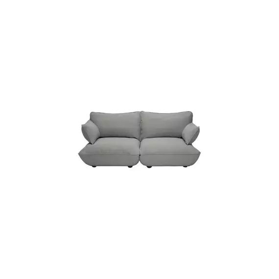 Canapé 3 places ou + Sumo en Tissu, Mousse recyclée – Couleur Gris – 210 x 108 x 90 cm
