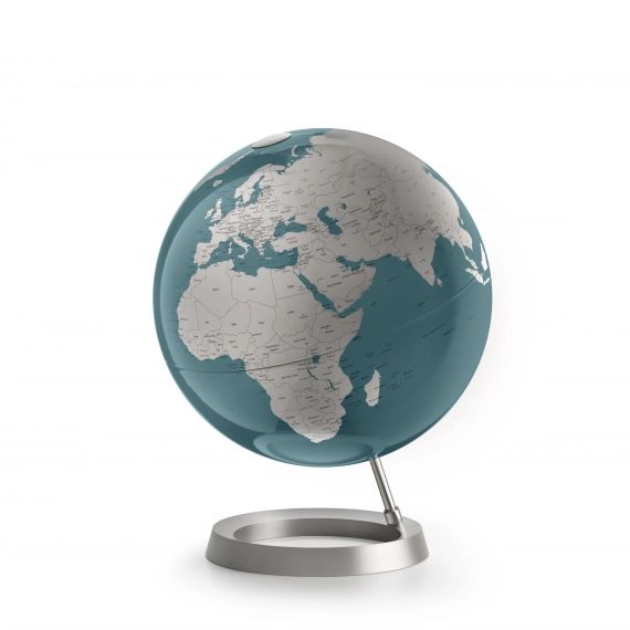 VISION MIDNIGHT BLUE – Globe terrestre de design, textes en anglais
