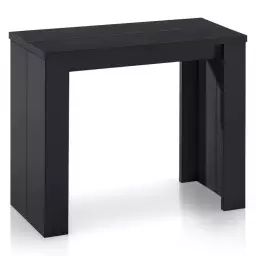 Table console extensible noir