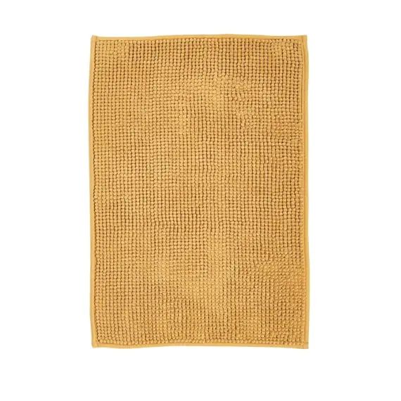 Tapis de bain Bubble uni en Polyester Jaune 60×40 cm