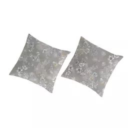 2 taies d’oreiller en coton bicolore 65×65