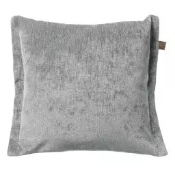Housse de coussin gris en polyester-45×45 cm uni