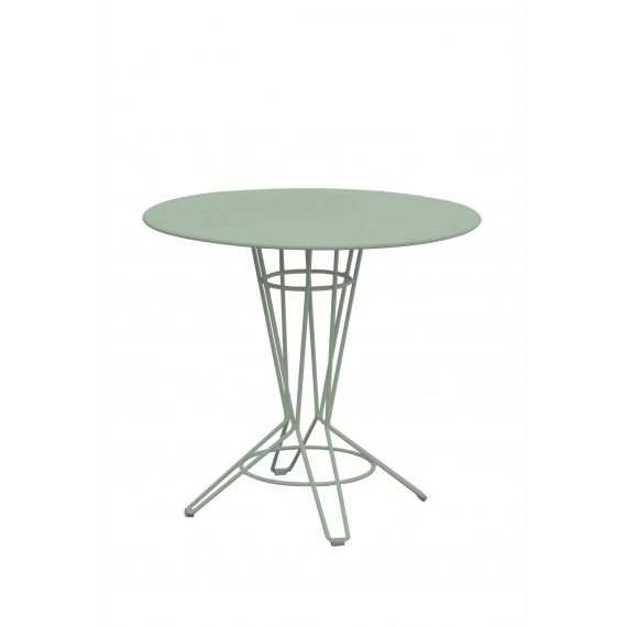 NOSTRUM – Table rond en acier vert pastel D80