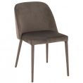 image de chaises scandinave Chaise salle à manger en velours gris