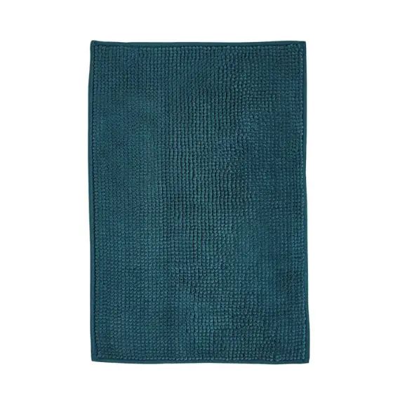 Tapis de bain Bubble uni en Polyester Bleu 60×40 cm
