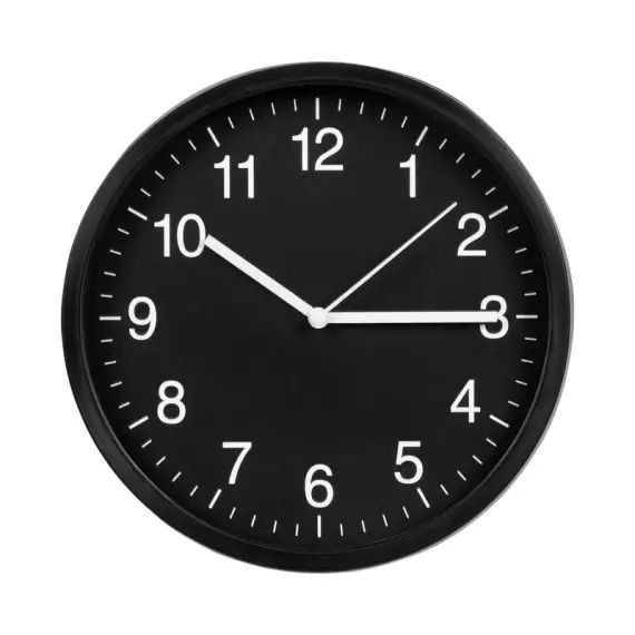 Horloge Ø 20 cm HOUR 4 Noir