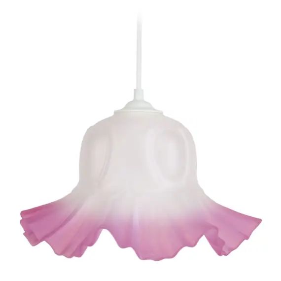 Suspension verre rose