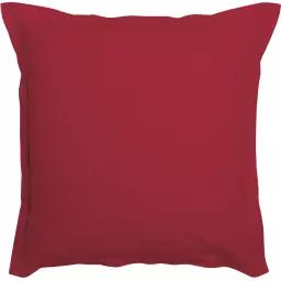 Taie d’oreiller coton rouge 63×63 cm