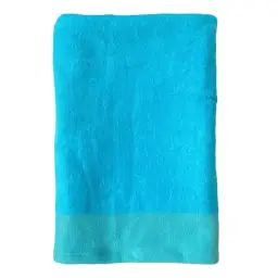 Serviette de bain éponge velours unie Shady Turquoise 140×180
