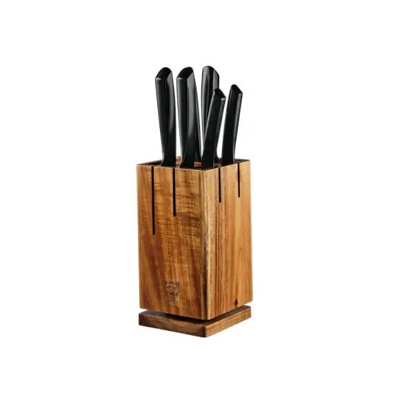 Lot de 7 couteaux en inox noir