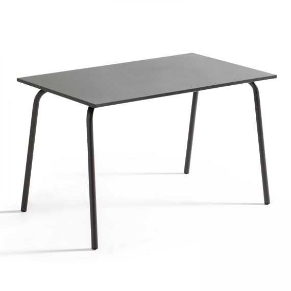 Table de jardin en acier gris